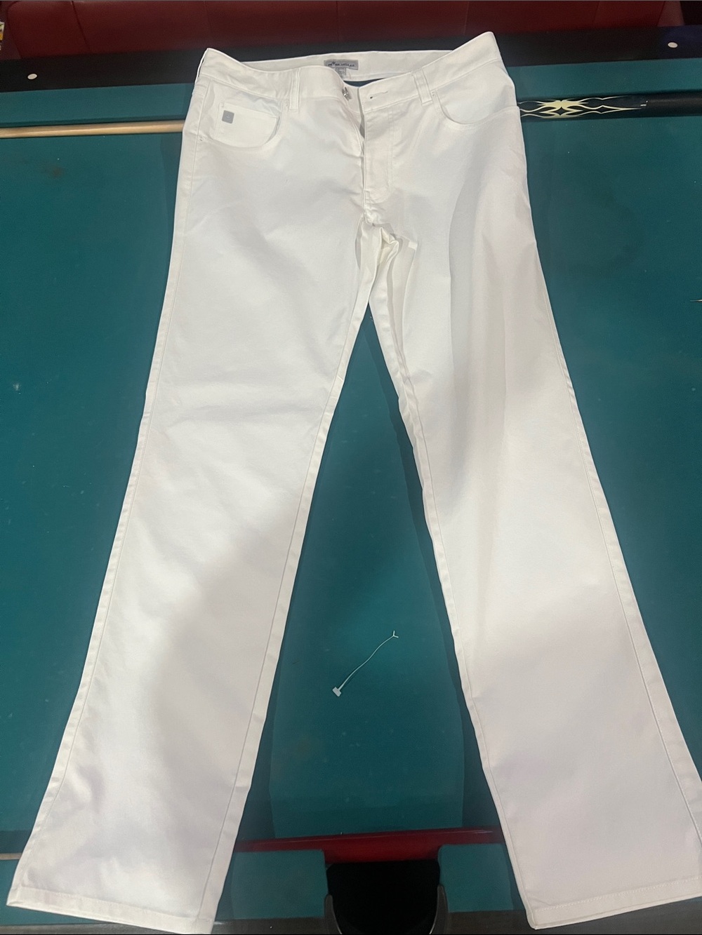 Peter Millar White Wide-Leg Flare Jeans